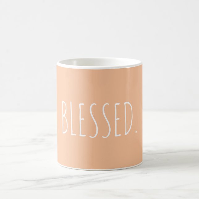 Custom Minimal Blessed Coral     Coffee Mug (Center)