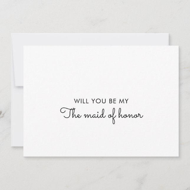 Custom Minimal Bridesmaid Proposal Card (Front)