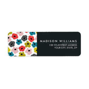 Custom Minimal Modern Flowers Label