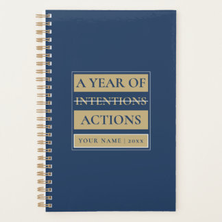 Custom Minimal Planner with Name, Year & Title