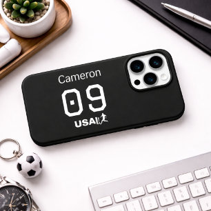 Custom Minimalist American Athlete Monochromatic  iPhone 15 Pro Case