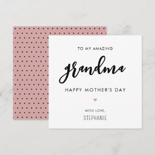 Custom Minimalist and Modern Grandma Mother's Day Card