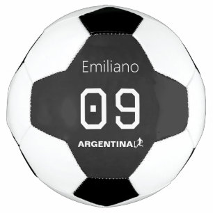 Custom Minimalist Argentinian National Athlete Soccer Ball