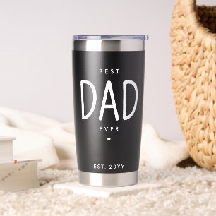 Custom Minimalist Best Dad Ever Gifts Insulated Tumbler