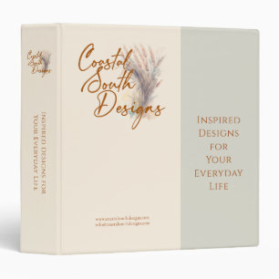 Custom Minimalist Business Logo Yellow Green Binder