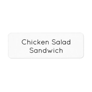Custom Minimalist Catering Food Label Sticker