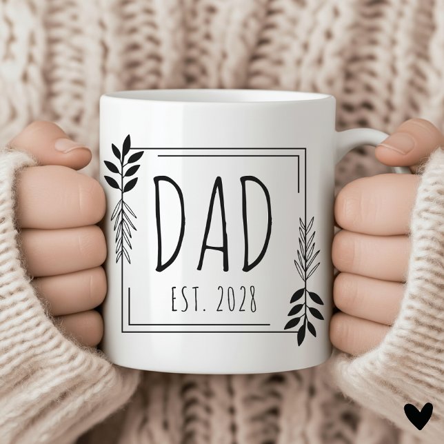 Custom Minimalist Dad Mug for Father's Day Gift (custom dad mug, papa coffee mug, father coffee cup, fathers day mug, new dad mug, baby shower mug,)
