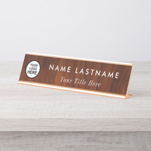 custom Minimalist Desk Name Plate (Front)