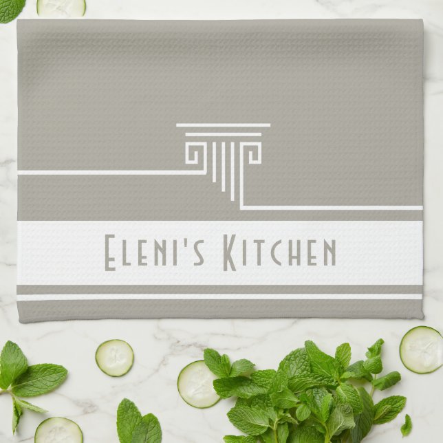 Custom Minimalist Kitchen Towel (Folded)