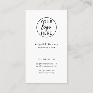Custom Minimalist Logo Business Card
