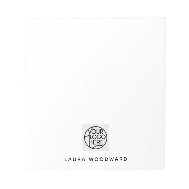 Custom Minimalist Logo Notepad (Front)