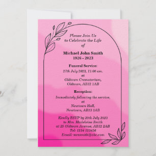 Custom Minimalist Memorial Invitation Card