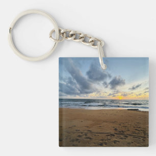 Custom Minimalist Modern Chic Personalized photo Keychain