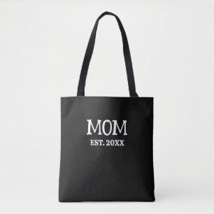 Custom Minimalist Mom Established New Mom Gift Tote Bag