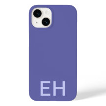 Custom Minimalist, Monochrome Periwinkle Monogram