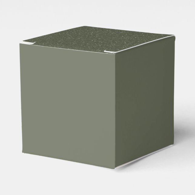 Custom Minimalist Moss Favour Box with Textured Li (Front Side)