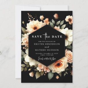 Custom Minimalist Peach Wedding Save The Date