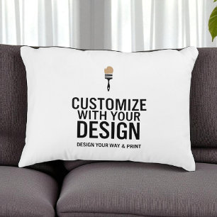 Custom Minimalist Personalized Company Branded  Accent Pillow