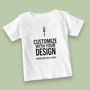 Custom Minimalist Personalized Company Branded Baby T-Shirt