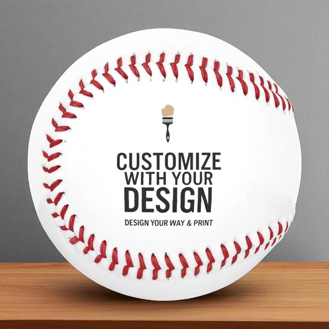 Custom Minimalist Personalized Company Branded  Baseball (Creator Uploaded)