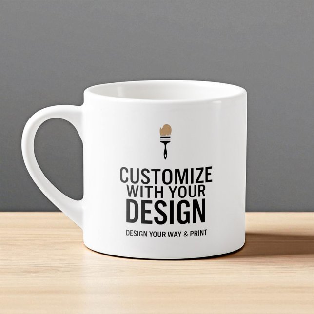 Custom Minimalist Personalized Company Branded  Espresso Cup (Creator Uploaded)