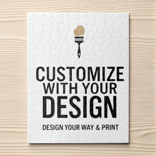 Custom Minimalist Personalized Company Branded  Jigsaw Puzzle