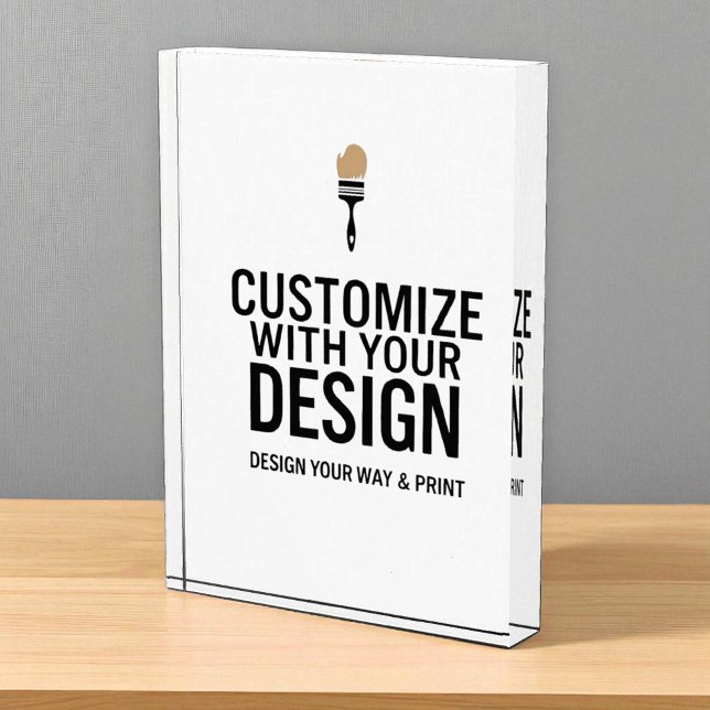 Custom Minimalist Personalized Company Branded  Photo Block (Creator Uploaded)