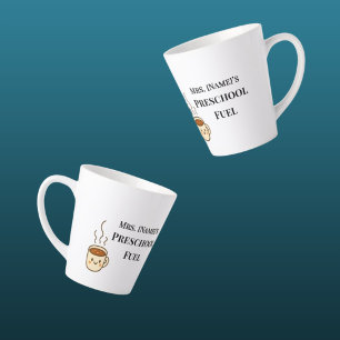 Custom Minimalist Preschool Teacher Latte Mug