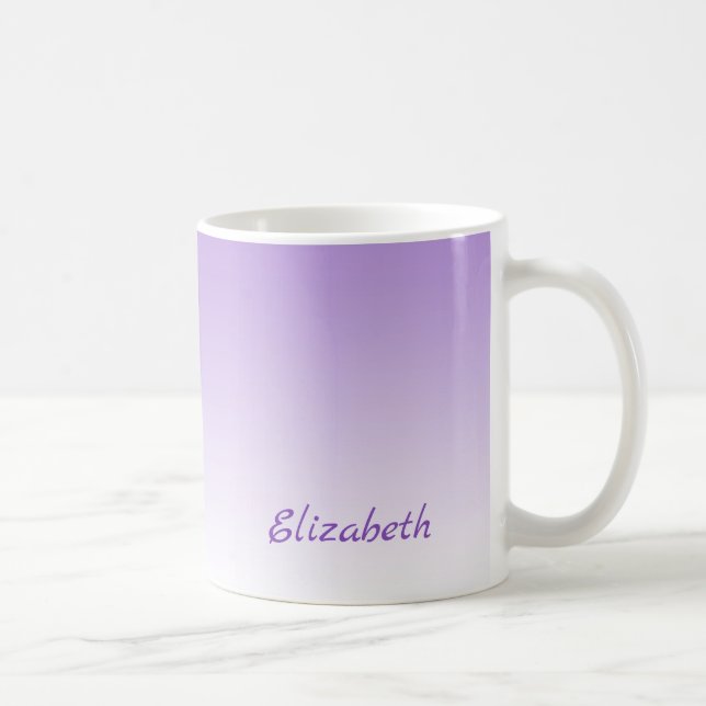 Custom Minimalist Purple Ombre  Coffee Mug (Right)