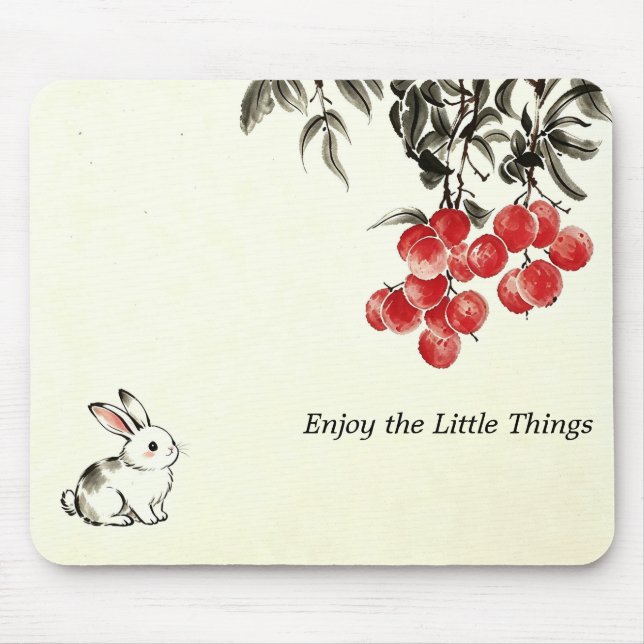 Custom minimalist Rabbit Mousepad (Front)