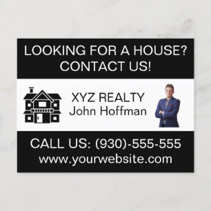 Custom Minimalist Real Estate Logo Promotional  Postcard