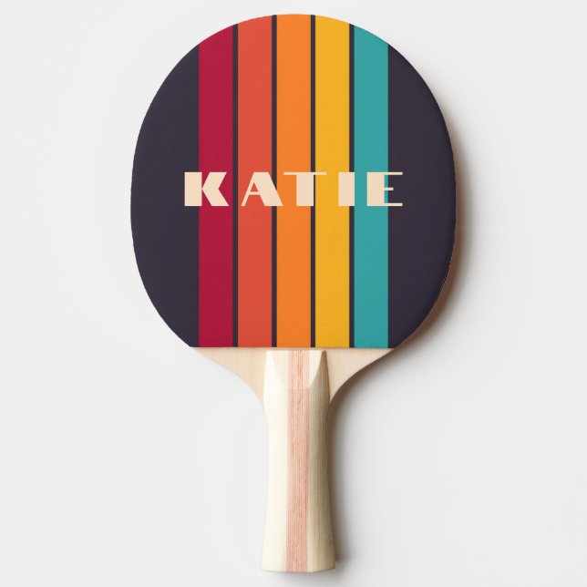 Custom Minimalist retro neutral stylish chic Ping Pong Paddle (Front)