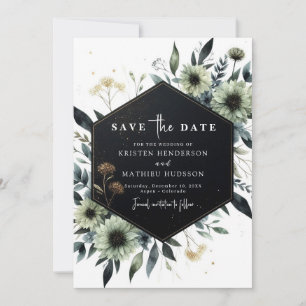 Custom Minimalist Romantic Sage Green Wedding Save The Date