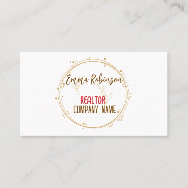 Custom Minimalist Simple Personalized Profession  Business Card (Front)