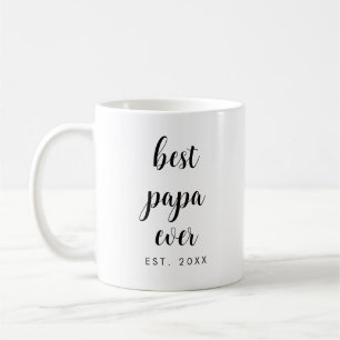 Custom Minimalist Template Script Best Papa Ever Coffee Mug