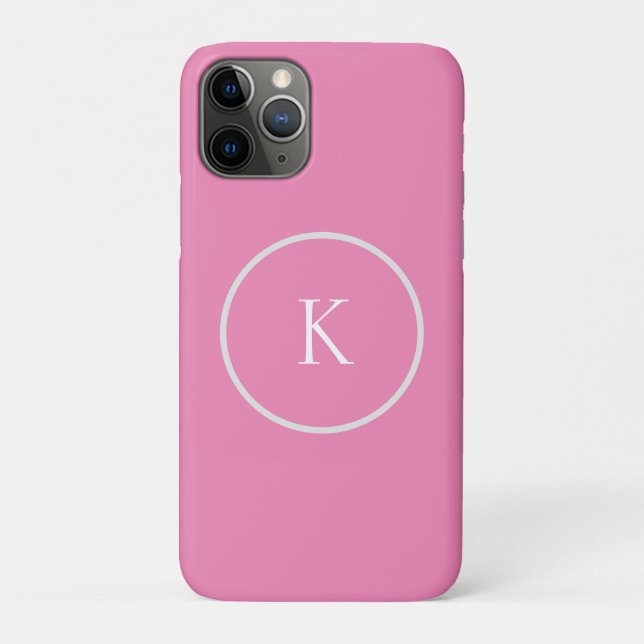 Custom minimalistic monogram Case-Mate iPhone case (Back)