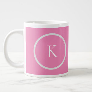 Custom minimalistic monogram large coffee mug