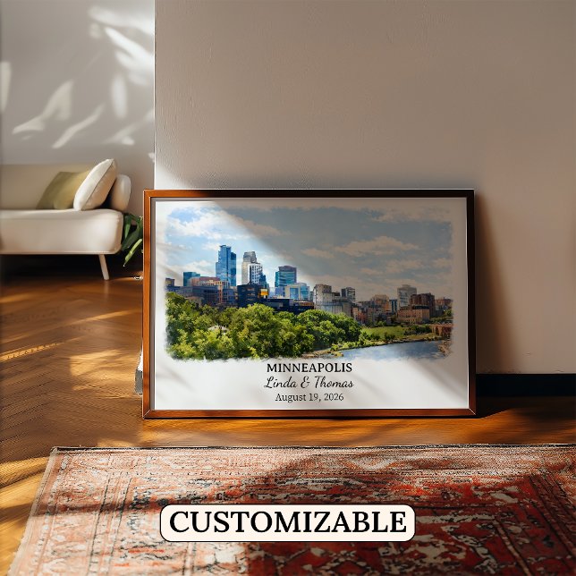 Custom Minneapolis Wall Art, Minnesota Poster (Creator Uploaded)