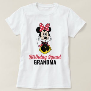 Custom Minnie Mouse   Birthday Sqad - Family T-Shirt