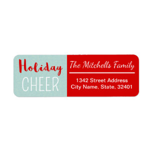 Custom Mint and Red Christmas Holiday Cheer