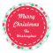 Custom Mint Green Custom Retro Holiday Stickers