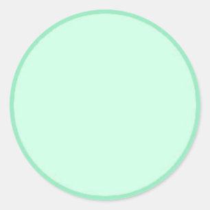 Custom Mint Green Elegant Colour Blank Modern Classic Round Sticker