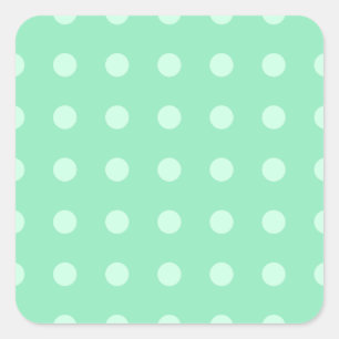 Custom Mint Green Elegant Colour Template Blank Square Sticker