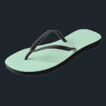 Custom Mint Green Flip Flops for Men<br><div class="desc">Step into comfort and style with these sleek mint green flip flops, designed for men who appreciate modern aesthetics and versatility. The soft yet durable material ensures all-day comfort, while the sturdy black straps provide a secure fit. The refreshing mint green colour makes these sandals a standout choice for summer...</div>