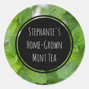 Custom Mint Tea/Spice/Herb Bottle Jar Garden Label