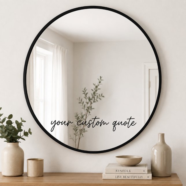 Custom Mirror Quote Decal – Personalized Text  (Creator Uploaded)