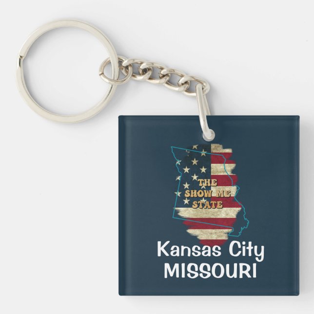 Custom Missouri State  Keychain (Front)