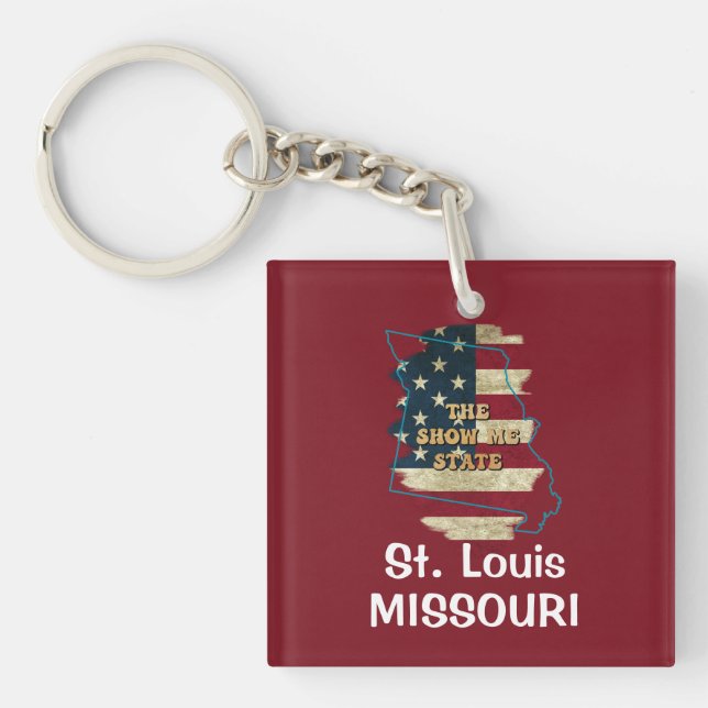 Custom Missouri State  Keychain (Front)
