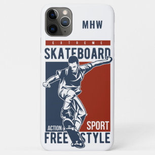 Custom mnogram Skateboarding phone cases