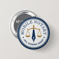 Custom Mobile Notary Legal Signing Navy Blue Gold